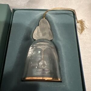 LENOX Crystal 1989 St. Nicholas Bell Christmas Ornament with Gold Accent